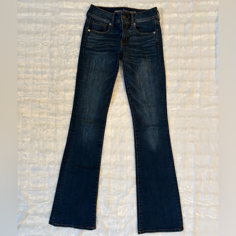 American Eagle Outfitters Dark Blue Flare Jeans